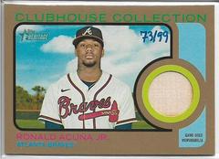 Ronald Acuna Jr. [Gold] Baseball Cards 2022 Topps Heritage Clubhouse Collection Relics Prices