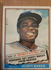Dusty Baker #28T Baseball Cards 1976 Topps Traded Prices
