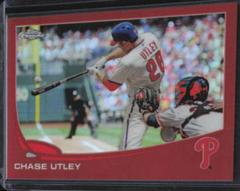 Chase Utley [Red Refractor] #103 Baseball Cards 2013 Topps Chrome Prices