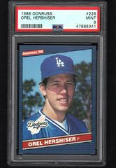 Orel Hershiser #226 Baseball Cards 1986 Donruss Prices