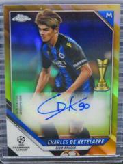 Charles De Ketelaere [Gold Refractor] Soccer Cards 2021 Topps Chrome UEFA Champions League Autographs Prices