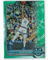 Jalen Wilson [Chrome Aqua Refractor] #3 Basketball Cards 2021 Bowman University Prices