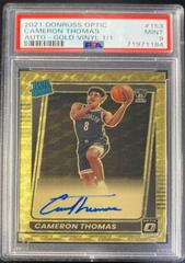 Cameron Thomas [Gold Signature] #153 Basketball Cards 2021 Panini Donruss Optic Prices