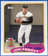 Jim Abbott #573 Baseball Cards 1989 Topps Prices