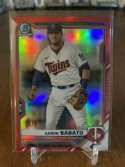 Aaron Sabato [Red Refractor] #BDC-163 Baseball Cards 2021 Bowman Draft Chrome Prices