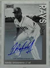 Randy Arozarena [Black & White] #AS-RA Baseball Cards 2022 Topps Archives Snapshots Autographs Prices
