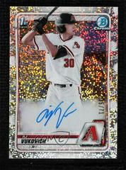 AJ Vukovich [Sparkle Refractor] Baseball Cards 2020 Bowman Draft Picks Chrome Autographs Prices