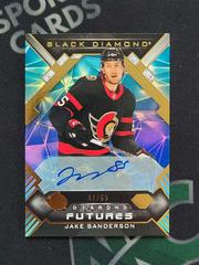 Jake Sanderson [Autograph] #BDF-SA Hockey Cards 2022 Upper Deck Black Diamond Futures Prices