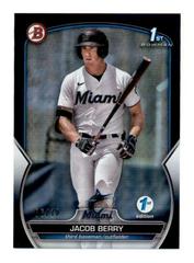 Jacob Berry [Black] Baseball Cards 2023 Bowman 1st Edition Prices