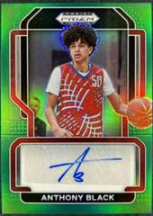 Anthony Black [Green] #FS-ABL Basketball Cards 2022 Panini Prizm Draft Picks Freshman Signatures Prices
