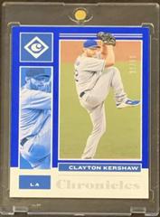 Clayton Kershaw [Blue] #8 Baseball Cards 2021 Panini Chronicles Prices