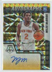Miles McBride [Choice Black Gold] #RAM-MMB Basketball Cards 2021 Panini Mosaic Rookie Autographs Prices
