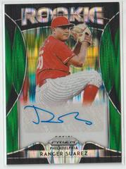 Ranger Suarez [Forest Green Flash Prizm] #RA-RS Baseball Cards 2019 Panini Prizm Rookie Autographs Prices