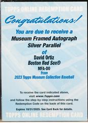 David Ortiz [Silver] Baseball Cards 2023 Topps Museum Collection Framed Autographs Prices
