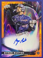 Byron Buxton [Orange Galactic] #SGA-BB Baseball Cards 2022 Topps Cosmic Chrome Star Gaze Autographs Prices