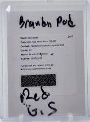 Brandin Podziemski [Red] #30 Basketball Cards 2023 Panini Prizm Fast Break Rookie Autograph Prices