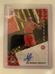 De'Andre Hunter [Gold] Basketball Cards 2019 Panini Mosaic Rookie Autographs Prices