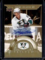 Teemu Selanne [Gold Autograph] #TG-9A Hockey Cards 2022 Upper Deck Trilogy Generations Prices