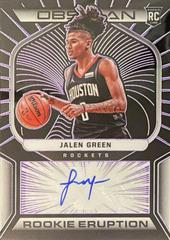 Jalen Green [Purple] Basketball Cards 2021 Panini Obsidian Rookie Eruption Signatures Prices