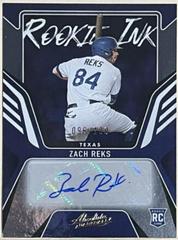 Zach Reks Baseball Cards 2022 Panini Absolute Rookie Ink Autographs Prices