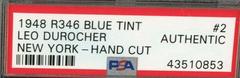 Leo Durocher [New York Hand Cut] Baseball Cards 1948 R346 Blue Tint Prices