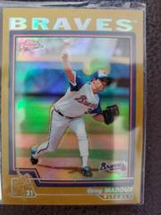 Greg Maddux [Gold Refractor] #140 Baseball Cards 2004 Topps Chrome Prices