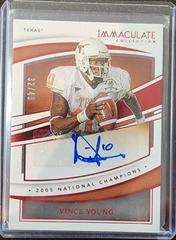 Vince Young [Ruby] #IC-VYO Football Cards 2022 Panini Immaculate Collegiate Champions Autographs Prices