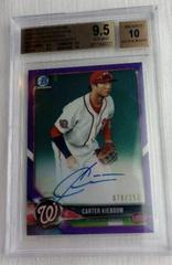 Carter Kieboom [Purple Refractor] Baseball Cards 2018 Bowman Chrome Prospects Autographs Prices