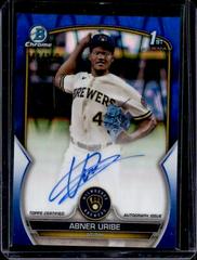 Abner Uribe [Blue RayWave] #CPA-AU Baseball Cards 2023 Bowman Chrome Prospect Autographs Prices