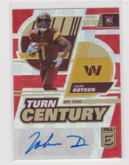 Jahan Dotson [Red] #TC-10 Football Cards 2022 Panini Donruss Elite Turn of the Century Autographs Prices