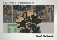 David Pastrnak #PZ-44 Hockey Cards 2022 Upper Deck Instant Impressions Prices