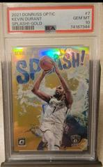 Kevin Durant [Gold] #7 Basketball Cards 2021 Panini Donruss Optic Splash Prices