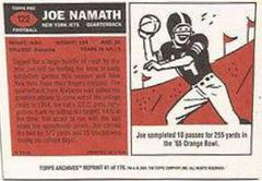 Joe Namath Football Cards 2001 Topps Archives Prices