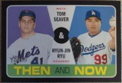 Hyun-Jin Ryu / Tom Seaver Baseball Cards 2020 Topps Heritage Then and Now Prices