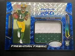Jayden Reed [Blue Etch] #FFMS-19 Football Cards 2023 Panini Certified Freshman Fabric Mirror Signatures Prices