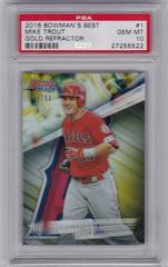 Mike Trout [Gold Refractor] Baseball Cards 2016 Bowman's Best Prices