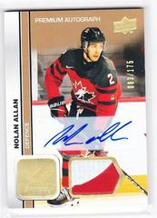 Nolan Allan [Autograph Patch] Hockey Cards 2023 Upper Deck Team Canada Juniors Prices