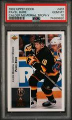 Pavel Bure [Calder Memorial Trophy] #431 Hockey Cards 1992 Upper Deck Prices