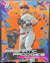 Nolan Gorman [Orange] #8 Baseball Cards 2019 Bowman Platinum Prismatic Prodigies Prices