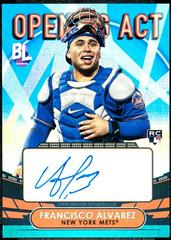 Francisco alvarez [Blue] Baseball Cards 2023 Topps Big League Opening Act Autographs Prices