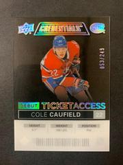 Cole Caufield #DTA-CC Hockey Cards 2021 Upper Deck Credentials Debut Ticket Access Acetate Prices