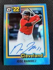 Jose Ramirez [Black] #81S-JR Baseball Cards 2022 Panini Donruss Optic Retro 1981 Signatures Prices