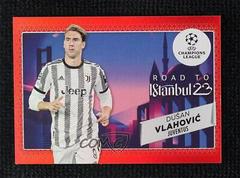 Dusan Vlahovic [Red] #RF-11 Soccer Cards 2022 Topps UEFA Club Competitions Road to the Final Prices