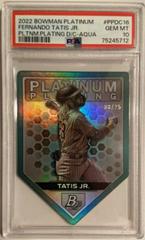 Fernando Tatis Jr. [Aqua] Baseball Cards 2022 Bowman Platinum Plating Die Cuts Prices