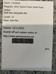 Kyle Pitts [Red Prizm] #DPA-KPI Football Cards 2021 Panini Prizm Draft Picks Autographs Prices