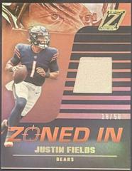 Justin Fields [Prime] #ZI-6 Football Cards 2022 Panini Zenith Zoned In Prices