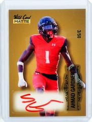 Ahmad Gardner [Gold Gold Foil] Football Cards 2022 Wild Card Matte Autographs Prices
