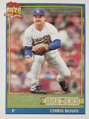 Chris Bosio #217 Baseball Cards 1991 Topps Prices