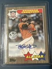 Brandon Crawford [Gold] Baseball Cards 2022 Topps 1987 Autographs Prices