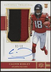 Calvin Ridley [Holo Gold] #185 Football Cards 2018 National Treasures Patch Autograph Prices